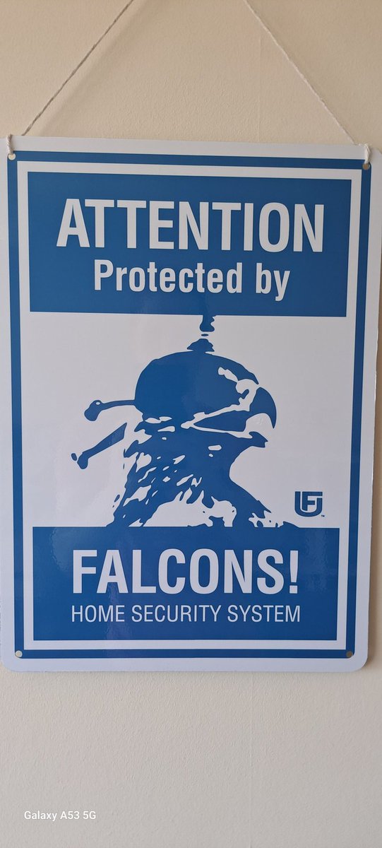 ThatBradnon's tweet photo. Cam confirm my home is now protected by falcons thanks to @FuckFacePod https://t.co/0OVxcyjKjd