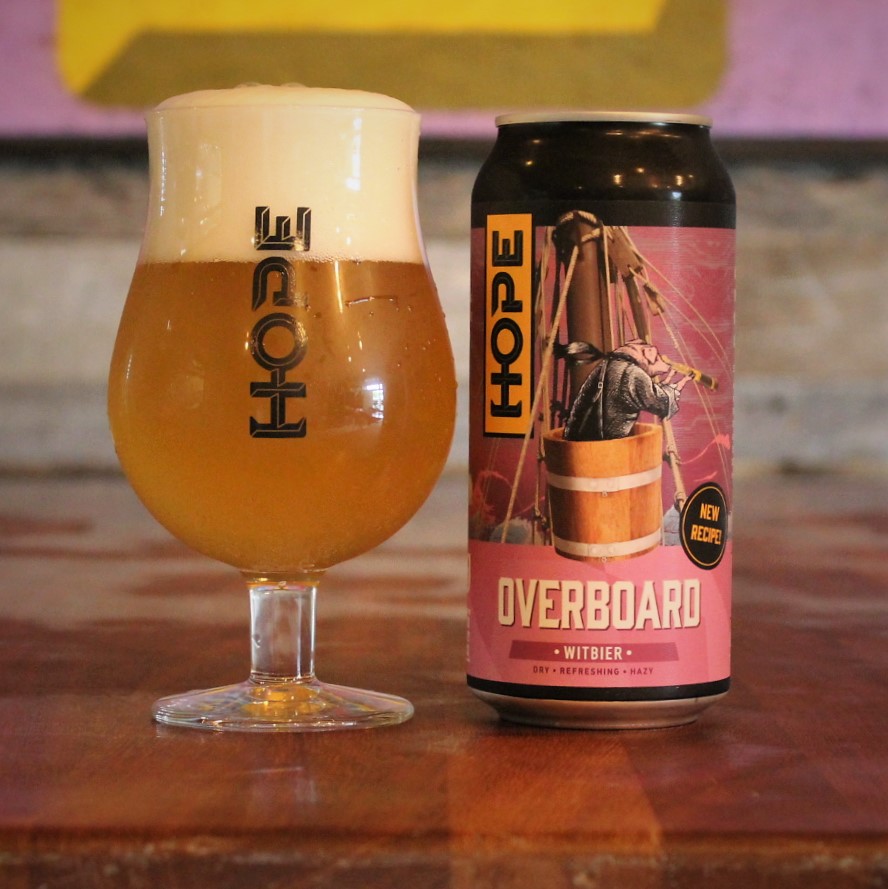 Day 3 of #IndieBeerWeek sees us launch the feel good wit of the summer 😎

Another one of our core range updates which began back in January has come to fruition. We are bidding a heartfelt bon voyage to Grunt, and we're welcoming Overboard Witbier into the Hope lineup!!