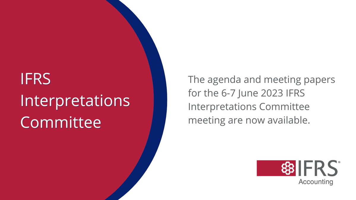 June 2023 IFRS Interpretations Committee agenda and meeting papers now available: ifrs.org/news-and-event…

#IFRS #IASB #IFRSaccounting