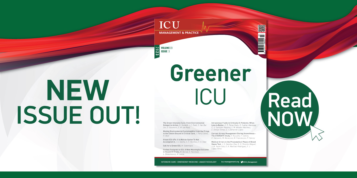 📌HOT OFF THE PRESS: The new edition ‘Greener ICU’ is live. 
READ NOW ➡️ iii.hm/icu32023issueo…  

@jlvincen #ICU #CriticalCare #GreenhouseGases #Sustainability