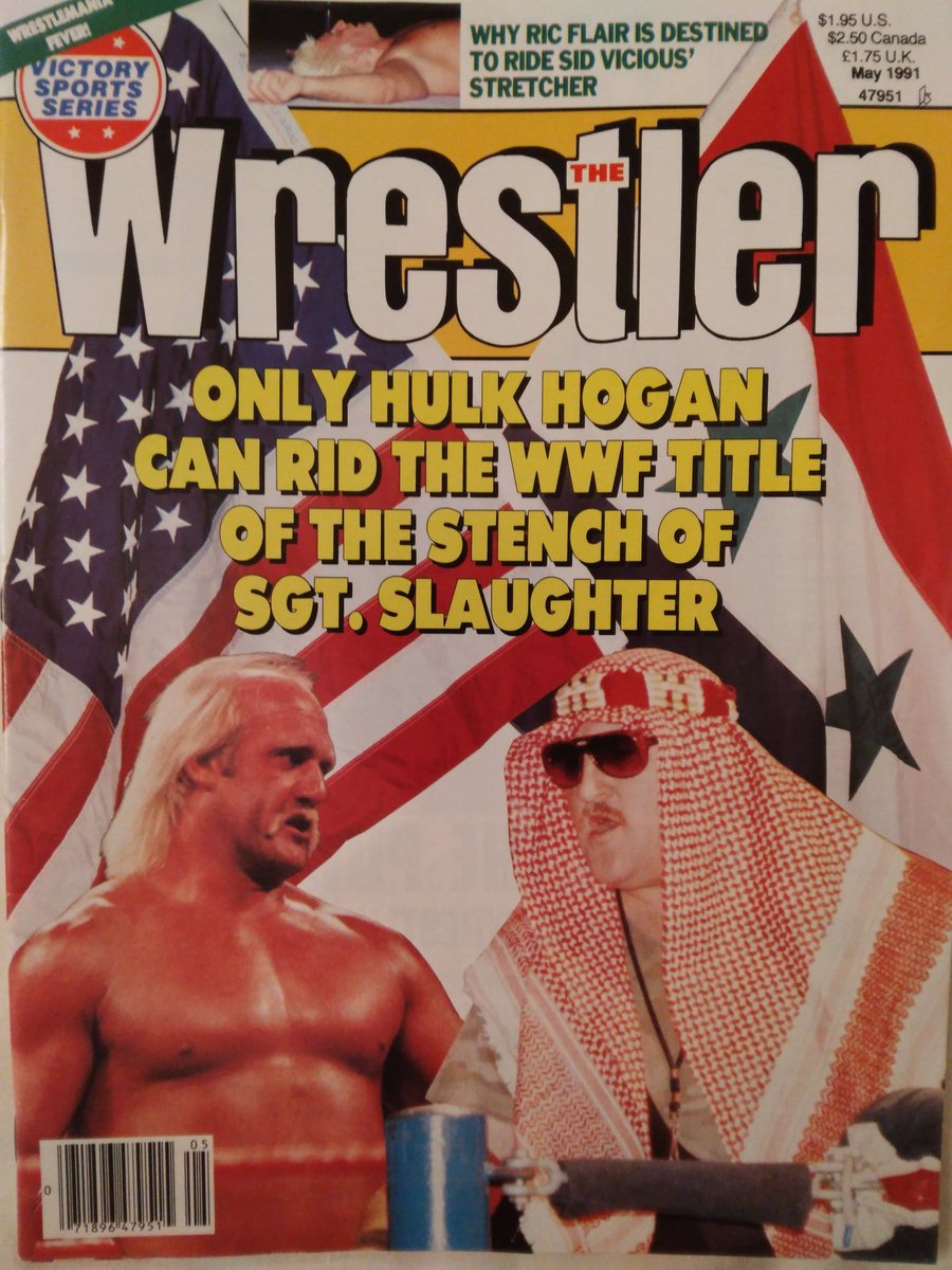 Arnie's archives: Iraqi sympathizer Sgt. Slaughter captured the WWF title, now more than ever #Hulkamania must run wild on the cover of the wrestler may 1991 @WrestlingIsKing @Wrestlingwclass @RasslinGrenade @OTD_in_WWE @WrestleMagazine @wwewildback @WWFWrestling1