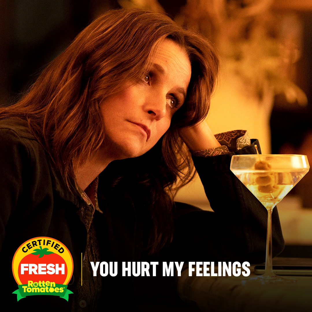 #YouHurtMyFeelings is officially Certified Fresh at 96% on the Tomatometer, with 103 reviews: rottentomatoes.com/m/you_hurt_my_…