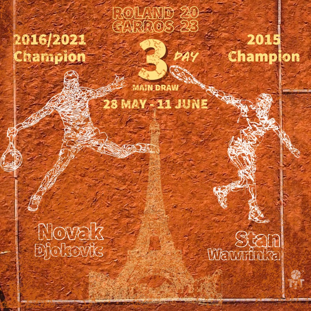 #rolandgarros #rg23 #rolandgarros2023

DID YOU KNOW!

We have only 2 former RG champions for men's main draw in 2023
#stanwawrinka #wawrinka #novak #novakdjokovic #djokovic #tennis #grandslam #atptour #stantheman #yonex