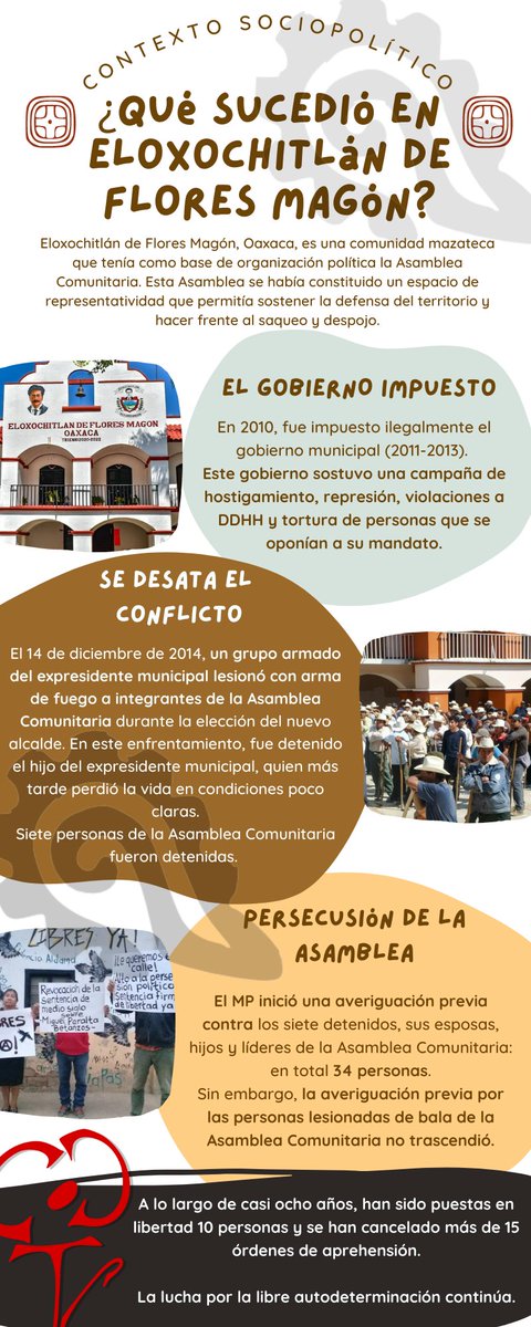 CctiColectivo's tweet photo. Luchar por la libertad de Miguel Peralta es parte de la lucha por la autodeterminación de su comunidad. 

¿Qué pasó en Eloxochitlán de Flores Magón, Oaxaca? https://t.co/TRUJAhVwl6