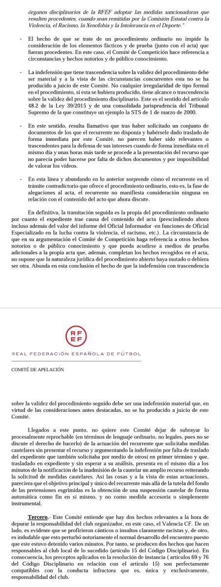 VCF_Blog's tweet photo. El Comité de Apelación estima parcialmente el recurso y rebaja la sanción:
• 3 partidos de cierre parcial grada animación
• Multa pecuniaria de 27.000€
No entrando, en esta resolución, en la solicitud de mediadas cautelares (inadmitidas ayer)
🔗 https://t.co/qEpLa6Vyar https://t.co/Qien1NtzPa