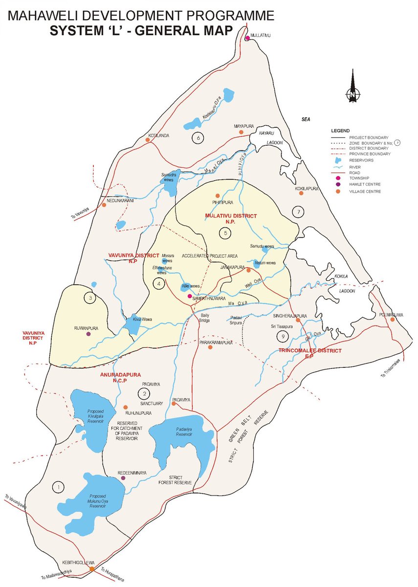 Mahalweli Development Programme System L general map 2023