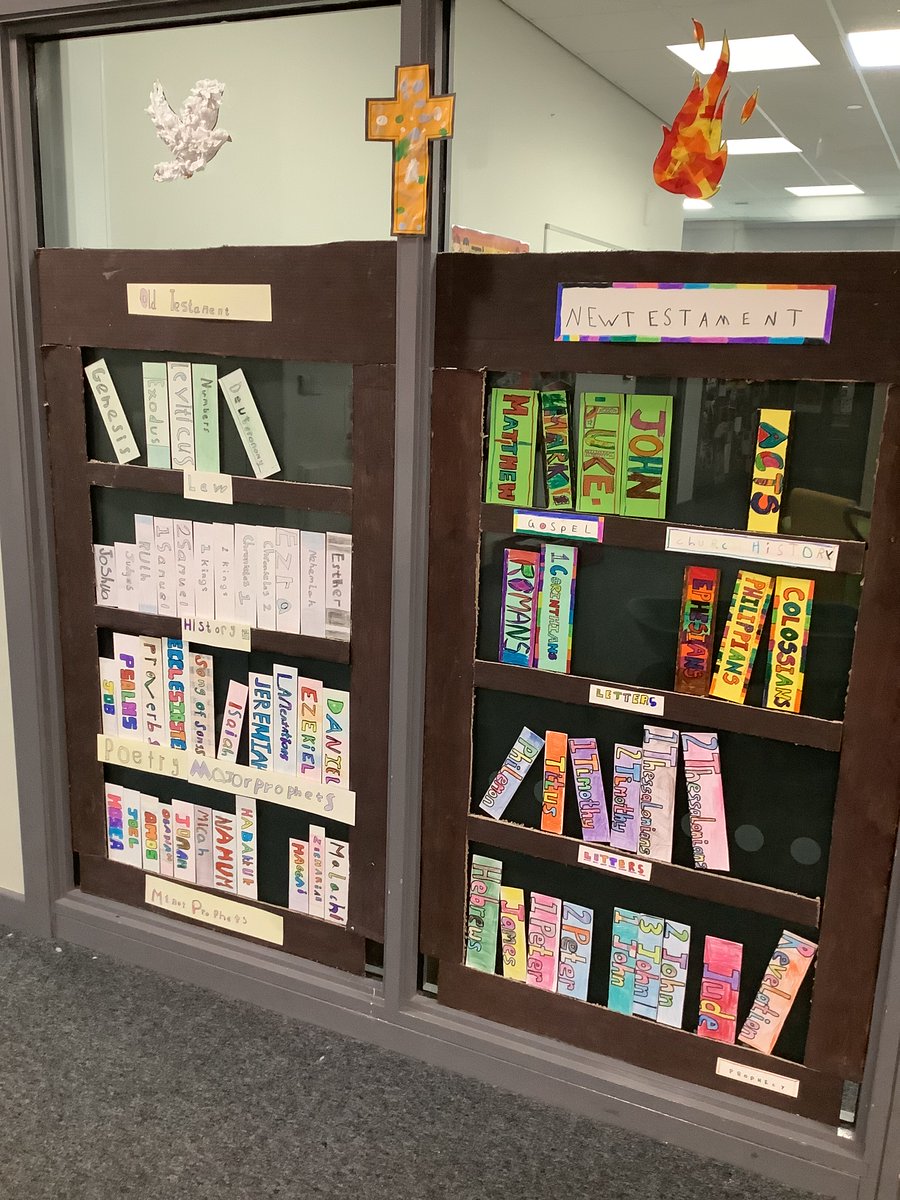 NCEA_WL_Primary's tweet photo. It's been #REWeek in school this week and we've ended our week of learning with a #PentecostParty Children have taken part in godly play, completed activities to learn more about Pentecost and built a bible bookshelf @primarydirector @NCEA_Trust https://t.co/WhmG4DlAPN