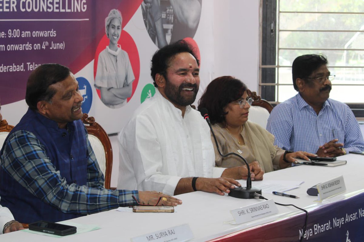 “Kaushal Mahotsav will be one of its kind in any South Indian state”, says Union Minister for Tourism, Culture & DoNER, @kishanreddybjp, highlighting NSDC special initiatives to facilitate employment opportunities of youth in India.