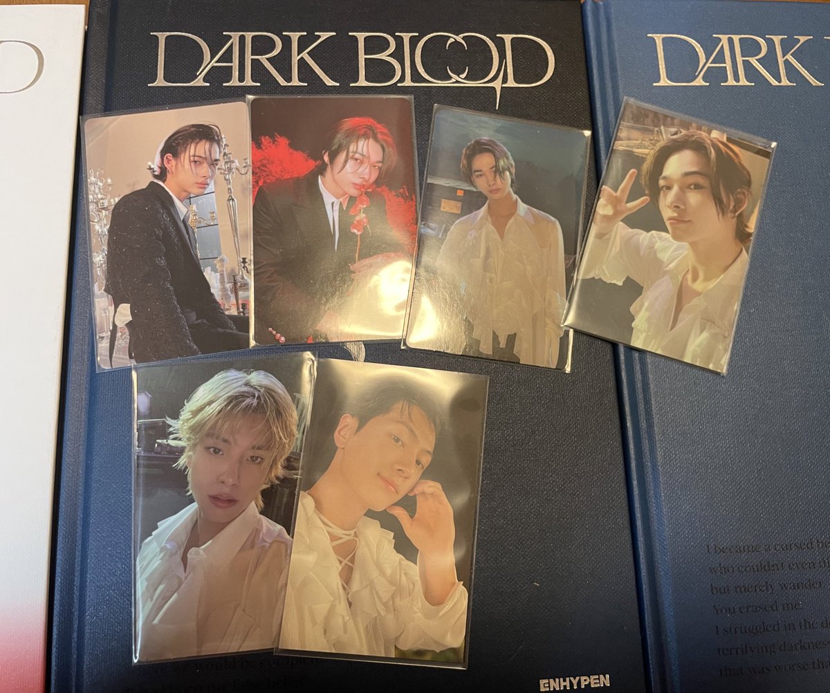 ENHYPEN DARKBLOOD 交換
譲 ニキ ジェイ ジェイク
求 ソヌ
上段右のニキと下段のジェイはラキドロになります。
郵送希望になります
お気軽にお声掛けください
#ENHYPEN交換 
#ENHYPENトレカ