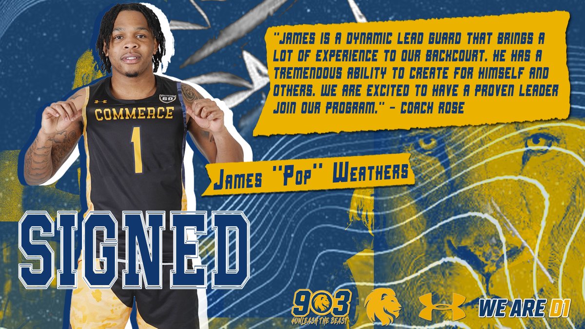 🏀SIGNED! We're excited to welcome James 'Pop' Weathers to the Lion Men's Basketball family! #LT #3G 🎥: twitter.com/james1kbg/stat…