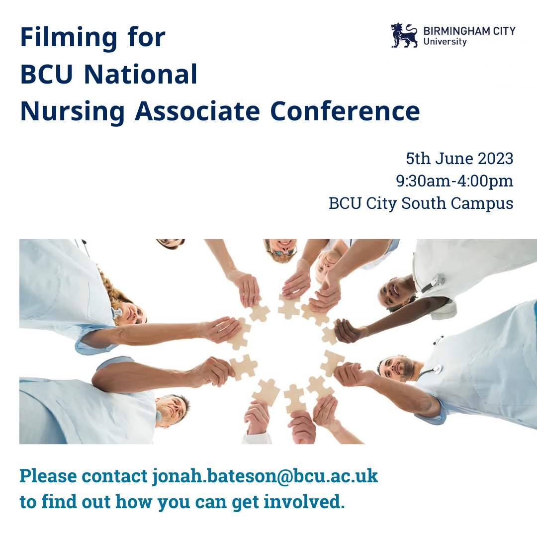 BCU Nursing Associates (@tna_bcu) on Twitter photo Are you a trainee or qualified Nursing Associate? We would love to invite you to be part of a short film celebrating Nursing Associates, to be shown at the BCU National Nursing Associate Conference. Please email Jonah.Bateson@bcu.ac.uk with the subject line โNA Filmโ. Are you a trainee or qualified Nursing Associate? We would love to invite you to be part of a short film celebrating Nursing Associates, to be shown at the BCU National Nursing Associate Conference. Please email Jonah.Bateson@bcu.ac.uk with the subject line โNA Filmโ.