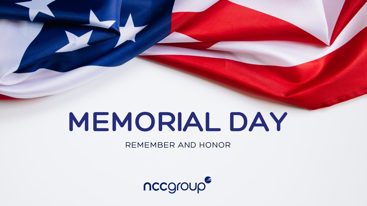 On this Memorial Day, we remember and honor the fallen heroes who gave their lives in service. Their selflessness and sacrifice will never be forgotten. 

#WeAreNCCGroup #MemorialDay