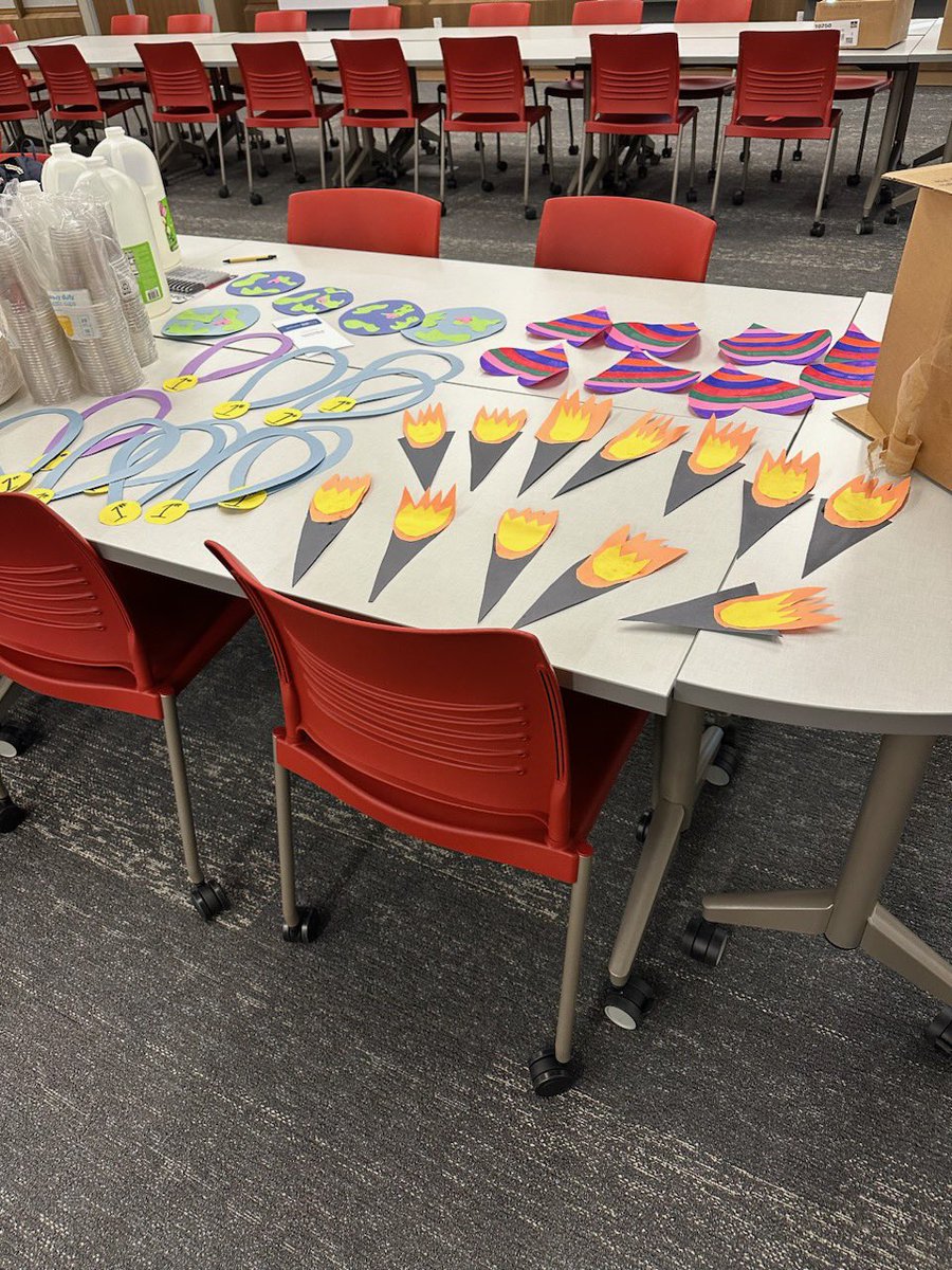 ConnectionsCamp's tweet photo. The SLHS clinicians are in full creative mode making materials that will transport our campers back in time! https://t.co/zMrjTXWWCX