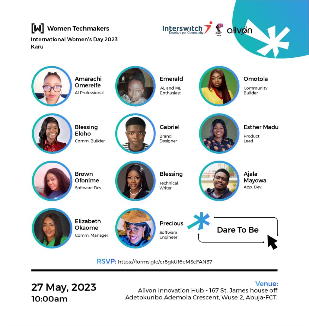 I'll be speaking at  #IWDKaru TOMORROW hosted by <a href="/wtmkaru/">Women Techmakers Karu</a> and <a href="/scaabuja/">SCA_Abuja</a>! 💪✨

Join me to celebrate women in tech and their remarkable achievements! Together, we'll pave the way for gender equality in the industry. 👩‍💻💡

RSVP: forms.gle/cr8gkUf6eMScFA…