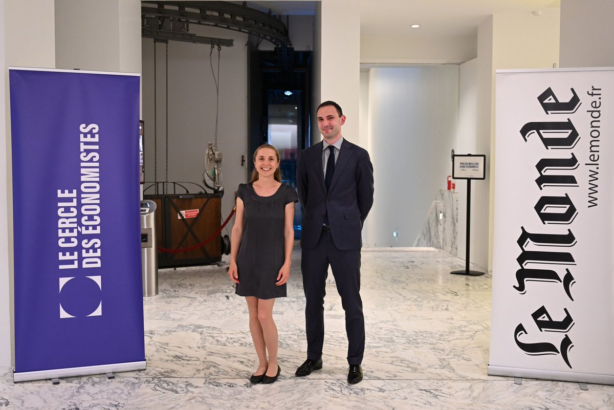 CrestUmr's tweet photo. ✨Pauline Rossi et @pierrecboyer ont participé à la cérémonie de remise de prix #PMJE2023 organisée par le @Cercle_eco et @lemondefr.
Encore toutes nos félicitations aux nominés et aux lauréats!!👏👏👏🎊
#Research #Economics
@IP_Paris_  @Polytechnique https://t.co/kt19JtKb2Y