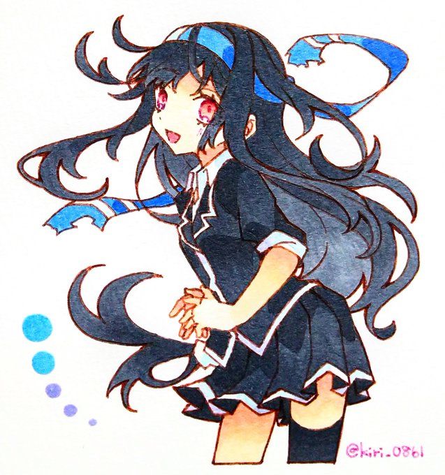 「black hair blue headband」 illustration images(Latest)