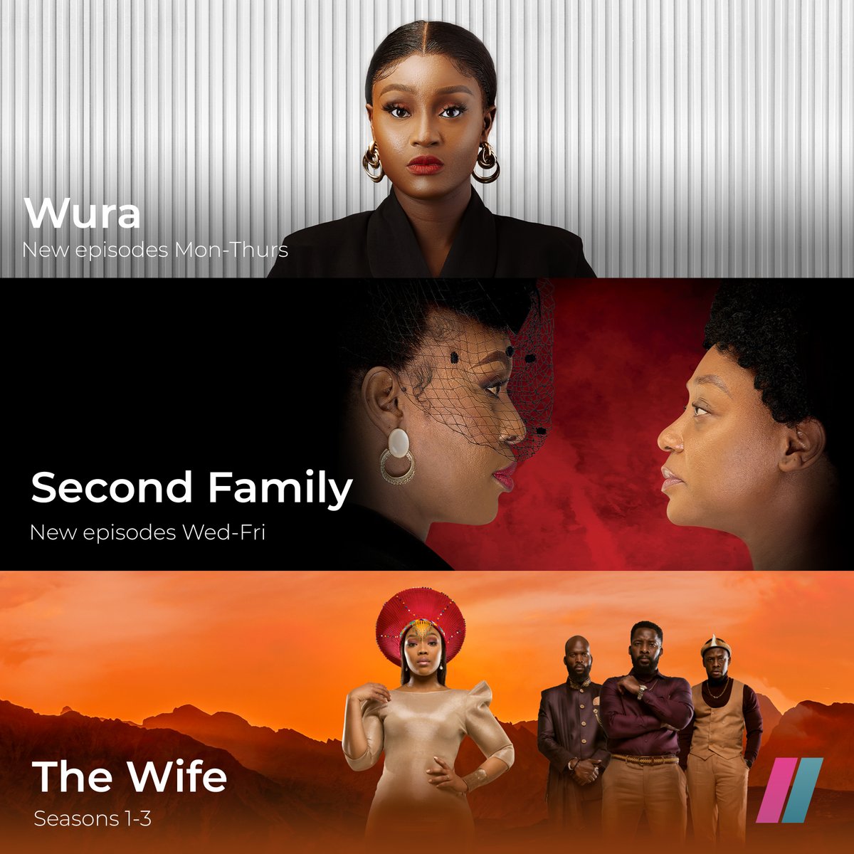 The weekend is here and it's time to binge-watch some of your fave telenovelas 💃 Catch #WuraShowmax #SecondFamilyShowmax and #TheWifeShowmax only on Showmax