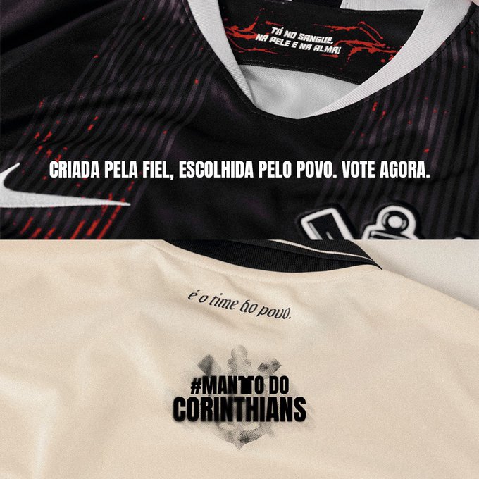 Haben Sie die T-Shirts der #MantoDoCorinthians-Finalisten aus der Nähe gesehen?