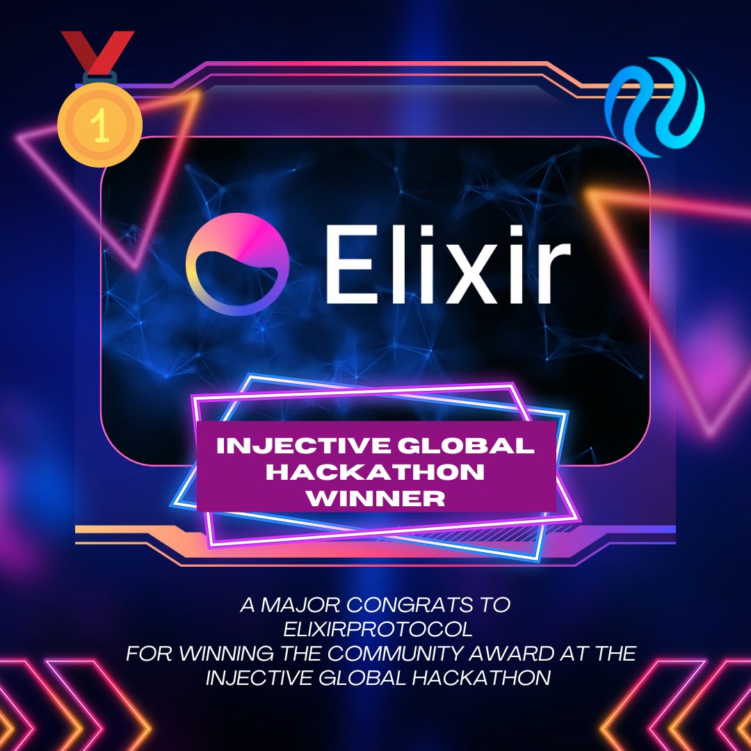 Elixir Protocol becomes the winner of the Injective Global Hackathon! Congratulations!

Elixir is building a next-gen market making protocol with #Injective. Details in this thread ⬇️⬇️⬇️

@Injective_  #INJ