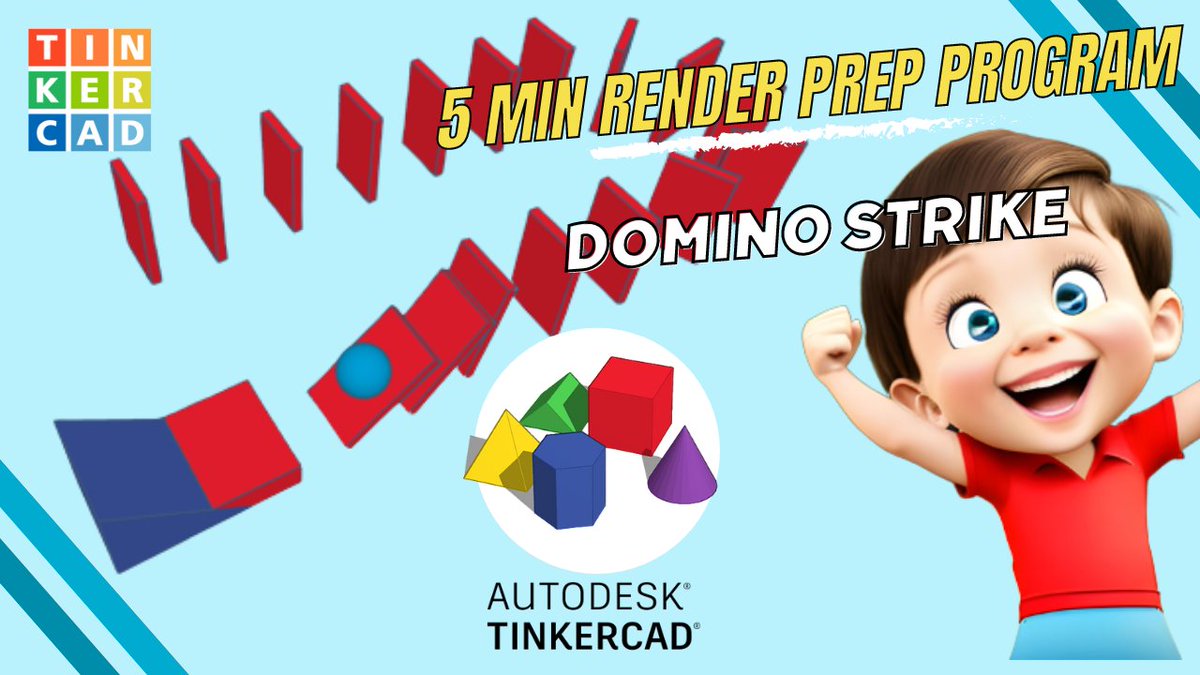 #1 DOMINO STRIKE
5 min Render prep Program

#kidsrobotics #coding #kidscoding #tinker #tinkercad #circuitdesign #arduino #led #sensor #scratchprogramming