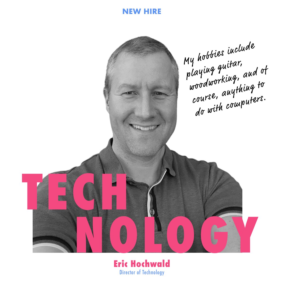 We are so thrilled to bring Eric Hochwald on board as our Director of Technology. He brings with him 20+ years of leadership and tech acumen. Say hi to Eric, and learn a fun fact about him. #digitalagency #teamgrowth