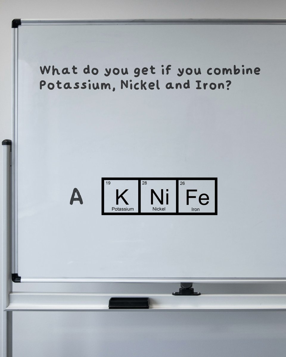 We hope this #PunnyFriday is around your element. 🧪