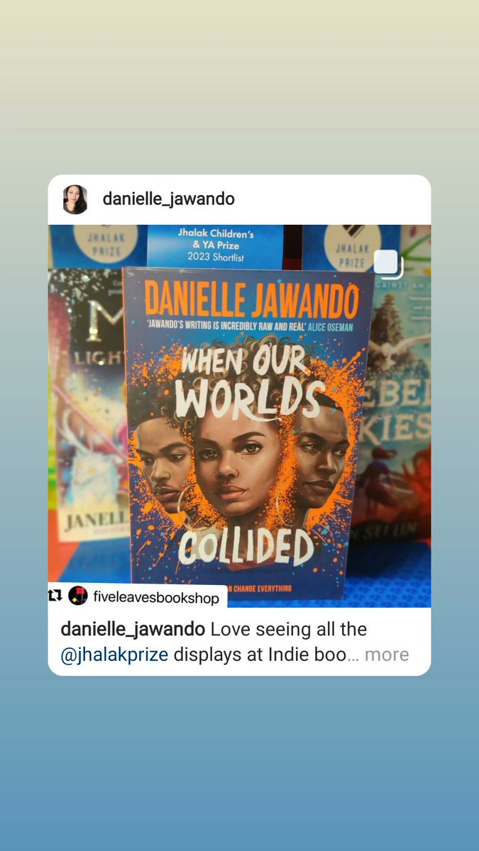 #JhalakPrize23 giveaway. For Primary, 1 Copy of Danny Chung Doesn't Do Maths & secondary 1 copy of when Our Worlds Collided. UK only. Just retweet & answer with a book you've read recently with Black or Asian heritage characters featured. Winner announced 29/5/23