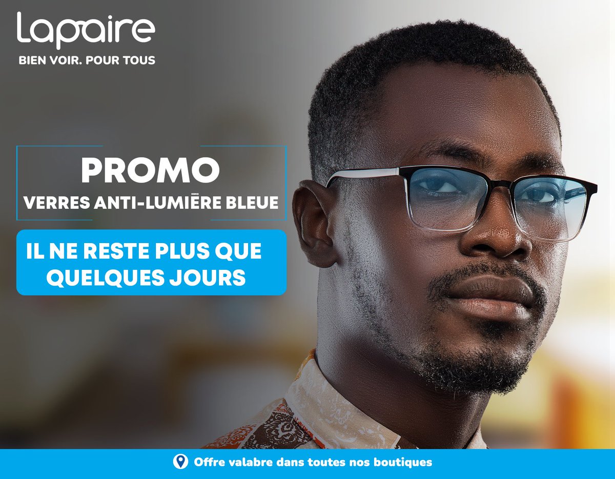 Plus que quelques jours pour profiter de notre promotion sur les verres ANTI-LUMIERE BLEUE.

𝗟𝗲𝘀 𝘃𝗲𝗿𝗿𝗲𝘀 + 𝗺𝗼𝗻𝘁𝘂𝗿𝗲 𝗽𝗮𝘀𝘀𝗲𝗻𝘁 𝗱𝗲 𝟱𝟰 𝟬𝟬𝟬 𝗙 𝗰𝗳𝗮 à 𝟯𝟵 𝟬𝟬𝟬 𝗙𝗰𝗳𝗮 𝘀𝗲𝘂𝗹𝗲𝗺𝗲𝗻𝘁 !

+223 73 59 97 26 (Appel &amp; Whatsapp) pour plus d'informations.