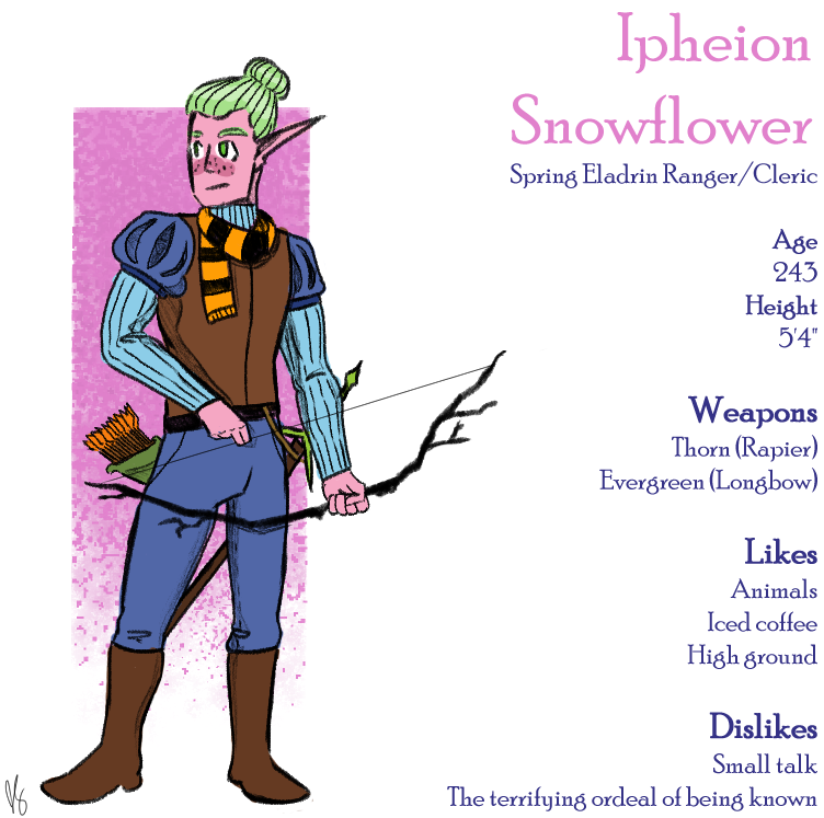 seejondraw's tweet photo. [Super Smash Bros. announcer voice] 𝙄𝙋𝙃𝙀

Wanted to give my boy a proper character sheet! 

#dnd #ranger #cleric https://t.co/tI7bceE0rX