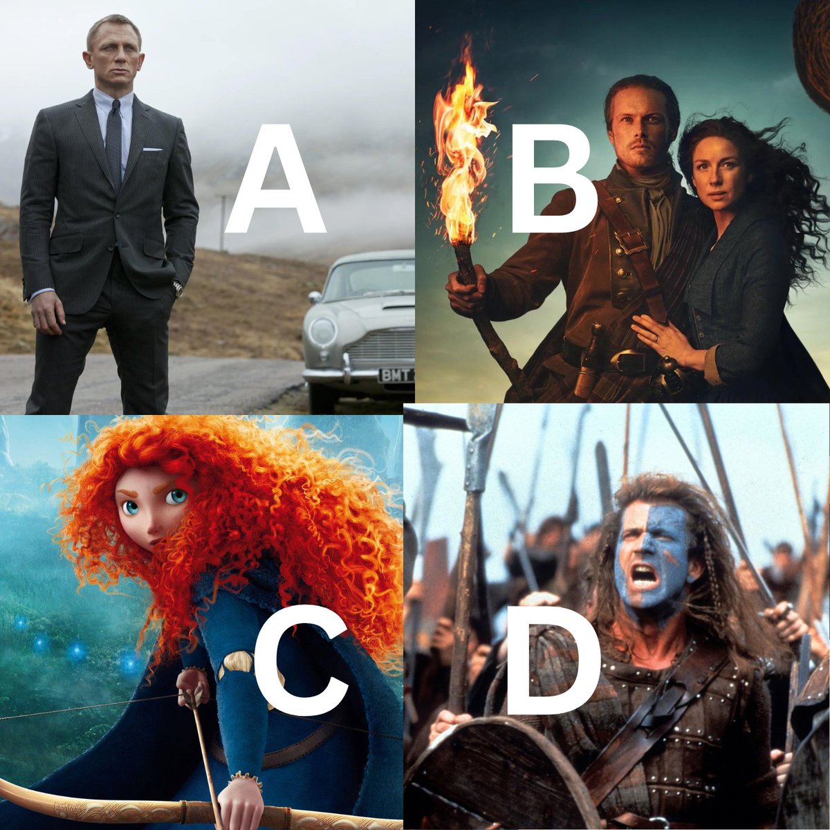 You get to spend 24 hours as a Scottish character, which one do you choose?