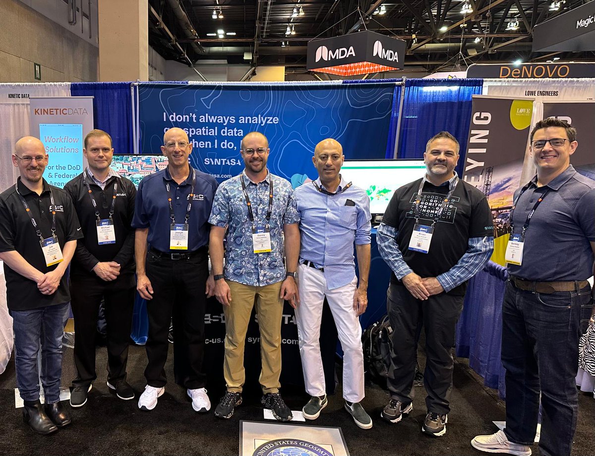Back from a successful event at #GEOINT2023! It was great to have so many productive conversations with some amazing people. Thanks to the @Syntasa  | @ABSC_Tech team for making it happen!

#geospatialintelligence #geospatialdata