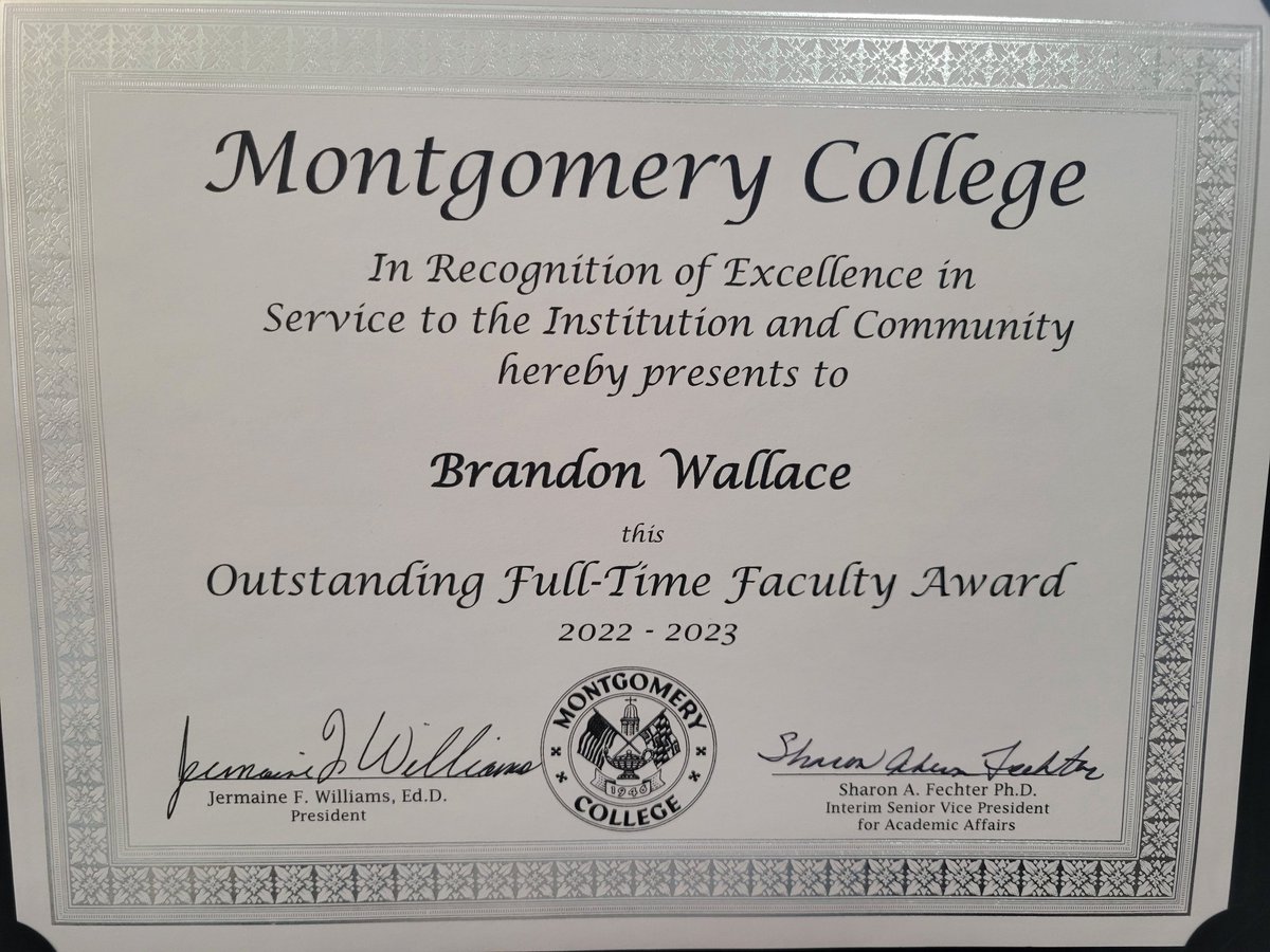 #fbf
Grateful to have been celebrated by my @montgomerycoll family last week.
I've been called many things, and now I can add '#Outstanding ' to the list.🤗😆😎 🖤🤎
@DPoeseMC @rhoe @sprunedah @DrWilliams_MC @DraSharon @ctrblackmalebsu #MCPROUD 
@JHUeducation
#BCSW
#blessed