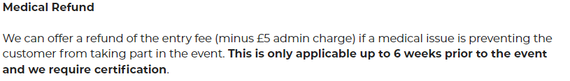 HAHarding's tweet image. English/copy writing gurus...  What do you make of this statement?  When do you think you can apply for a request for a medical withdrawal and ask for a refund?   @Great_Swim  #baffled