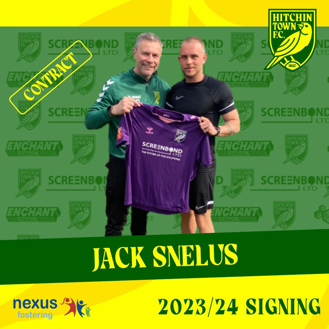 ✍️ | JACK SNELUS

Next up we are delighted to announce that <a href="/JackSnelus1/">Snélus</a> has agreed to stay at <a href="/HitchinTownFC/">Hitchin Town FC</a> and has signed on contract.

Jack was a crucial part of the strike force last season with great skill and technical ability causing real issues for defenders.

💛💚