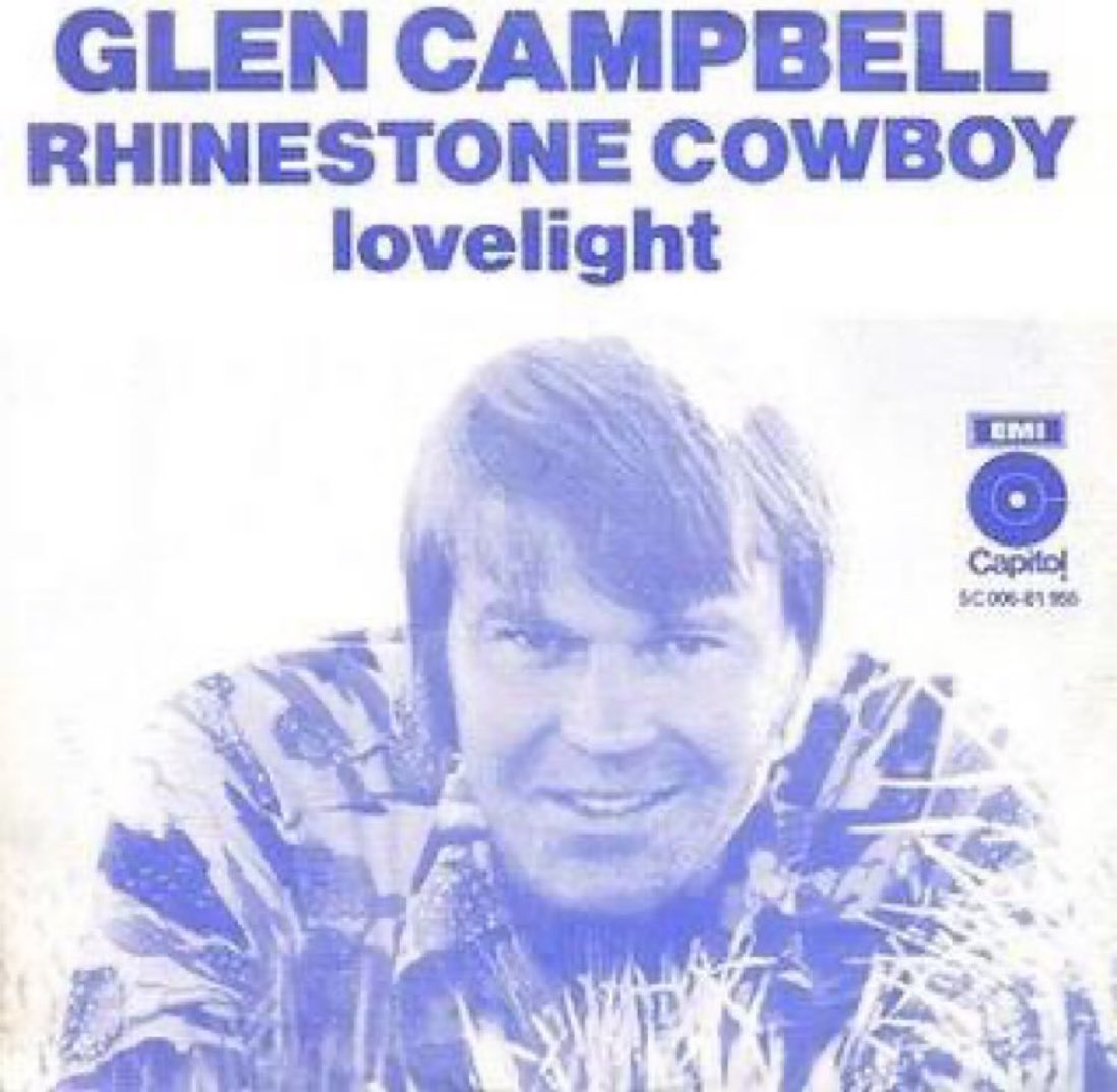 On May 26, 1975, Glen Campbell released the single “Rhinestone Cowboy”. It would top both the Billboard Country and Hot 100 charts. #GlenCampbell
