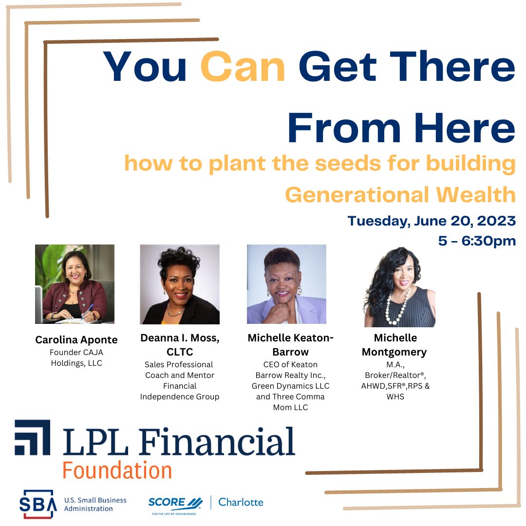 SCORECharlotte's tweet photo. Join SCORE and LPL Financial for this upcoming FREE webinar. 
https://t.co/hj1ZSv7Aaf https://t.co/2olVR48FaQ