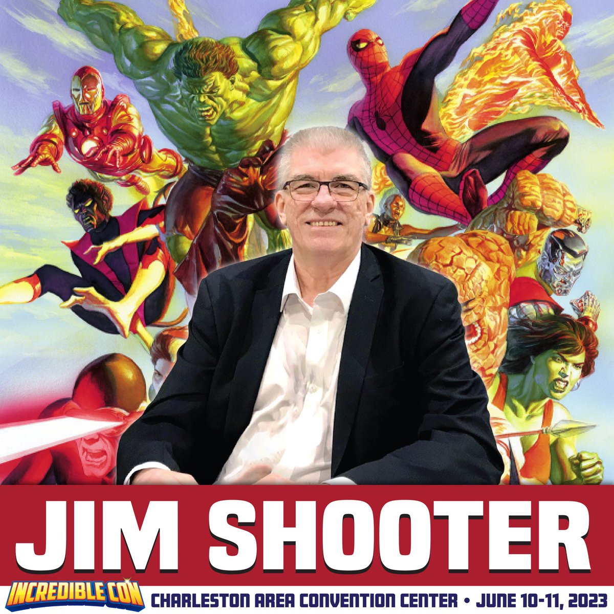 Hello Incredibles, we have a SUPER Special Guest announcement! 🦄
We are very excited to welcome Special Guest Jim Shooter to Incredible Con 2023! 🙌  🌈
 
Don’t miss your chance to see Jim Shooter at Incredible Con 2023! 🎉  
Get your tickets NOW 
incrediblecon.com