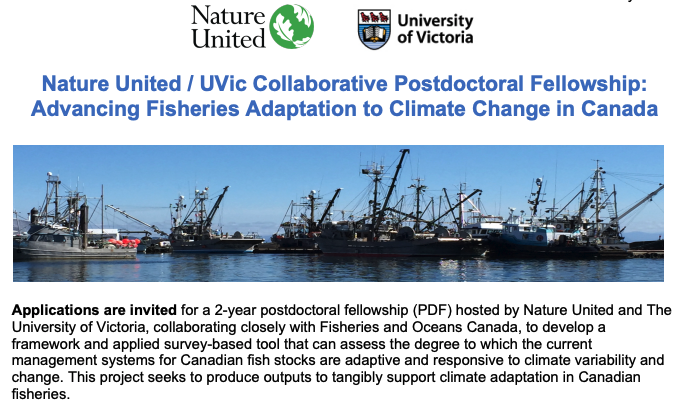 Jenn Burt (@burt_jenn) on Twitter photo COOL FISHERIES POSTDOC ALERT 🚨🐟😎!
Come work with me <a href="/natureunited_ca/">Nature United</a>, Dr. Natalie Ban @MarineCons, & DFO researchers to Advance Fisheries Adaptation to Climate Change in Canada.
Posting on our website 👇
natureunited.ca/about-us/caree… COOL FISHERIES POSTDOC ALERT 🚨🐟😎!
Come work with me <a href="/natureunited_ca/">Nature United</a>, Dr. Natalie Ban @MarineCons, & DFO researchers to Advance Fisheries Adaptation to Climate Change in Canada.
Posting on our website 👇
natureunited.ca/about-us/caree…