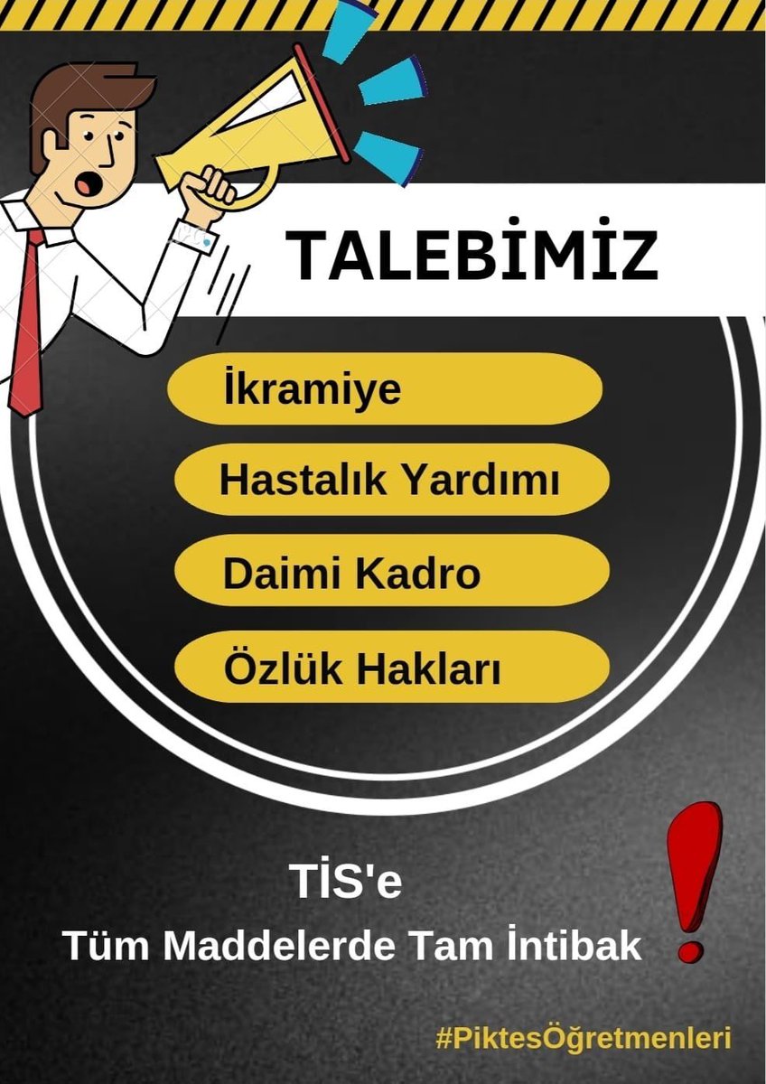 #Piktese60Günİkramiye Piktes öğretmenleri hakkını istiyor. 
<a href="/KOOPISSENDIKASI/">Koop-İş Sendikası</a> 
<a href="/alemdareyup/">Eyüp Alemdar</a>
#Piktese60Günİkramiye