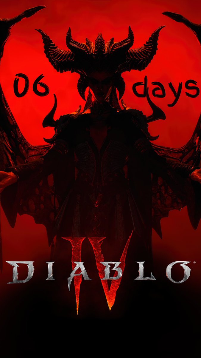 😈 06 days til all HELL breaks loose! #HailLilith #DiabloIV