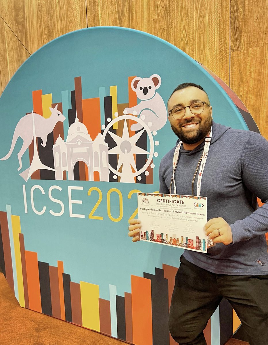 Congratulations to CBU Assistant Professor, Ronnie de Souza Santos, recognized for research on making technology more inclusive to our society at the International Conference on Software Engineering (ICSE 2023) in Australia. @cbuniversity @softwaronnie
