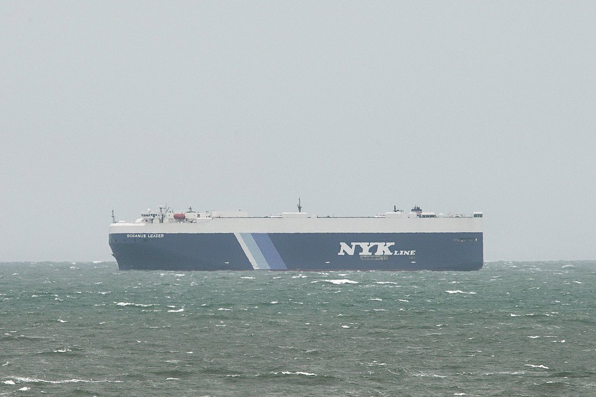 The OCEANUS LEADER, IMO:9553488 en route to Baltimore, Maryland @BShipspotting @BaltoChes flying the flag of Panama 🇵🇦. #NYKLine #NipponYusenKaisha #VehicleCarrier #OceanusLeader #ShipsInPics