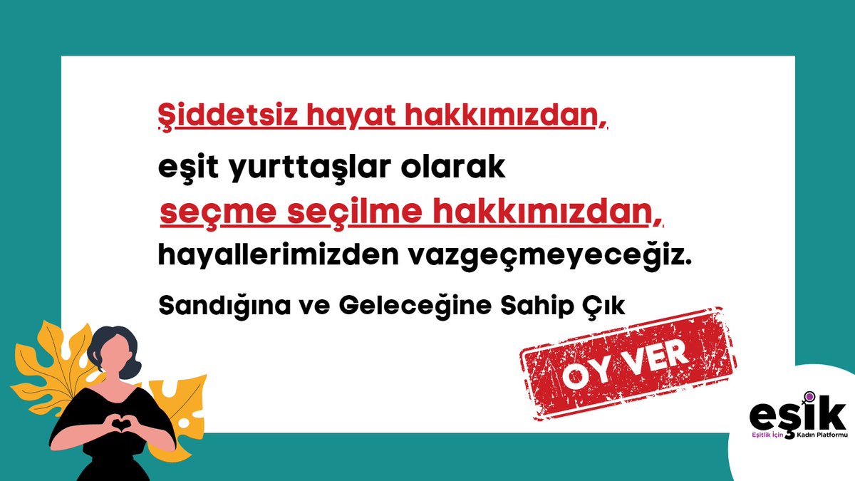 1923'te Türkiye Cumhuriyeti'nin ilk partisi Kadınlar Halk Fırkası'nı kuran ninelerimizden 100 yıl sonra, eşit yurttaşlar olarak seçme seçilme hakkımızdan nasıl vazgeçebiliriz!? #GeleceğineSahipÇık #OyVer