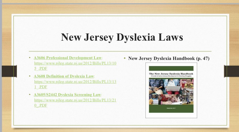 Ended my week with a presentation for special educators in the Keansburg School District; we discussed all things dyslexia & the NJ Dyslexia Handbook. @DDNJ12 @MUschoolofEduca