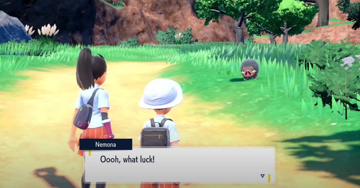 Love this reference with the first encounter with Lechonk in #PokemonScarletViolet . 
Hoping that they care those type of details between the Anime and the game.
#PokemonHorizons
