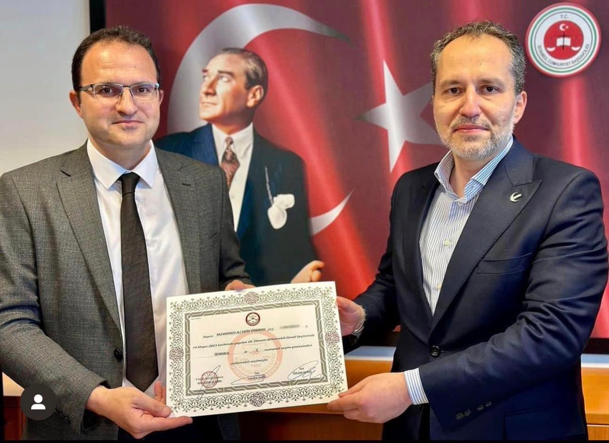 Osmanucar44's tweet photo. Genel Başkanımız,28.Dönem İstanbul Milletvekili Dr.Fatih ERBAKAN İstanbul Teşkilatı ile birlikte İl seçim kurulundan mazbatasını aldı.
Hayırlı olsun..
#ERBAKANMECLİSTE https://t.co/Mw99CZ6mQj