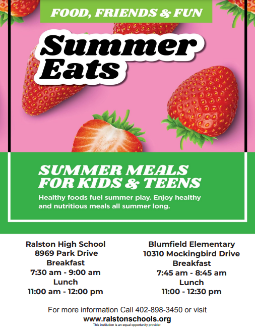 Begins on Tuesday.  Parents with kids eat free too. <a href="/RalstonSchools/">Ralston Schools</a>