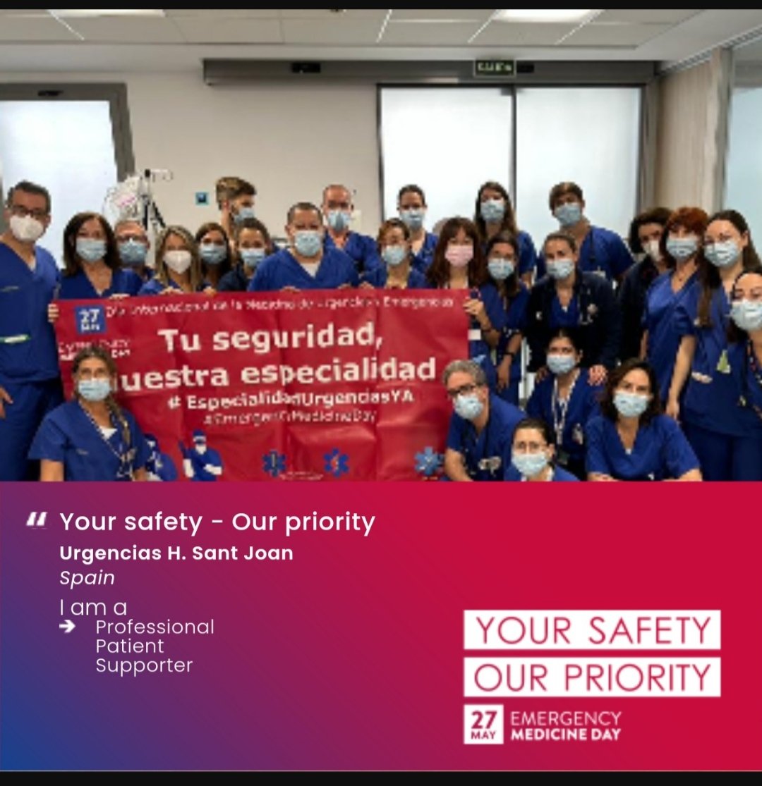 ElenadiferDiaz's tweet photo. La seguridad de nuestros pacientes es nuestra prioridad #EspecialidadUrgenciasYA #orgullodeurgenciologo @SEMES_CV @SEMES_CV @GVAsaludstjoan https://t.co/Zlw1vmODE0
