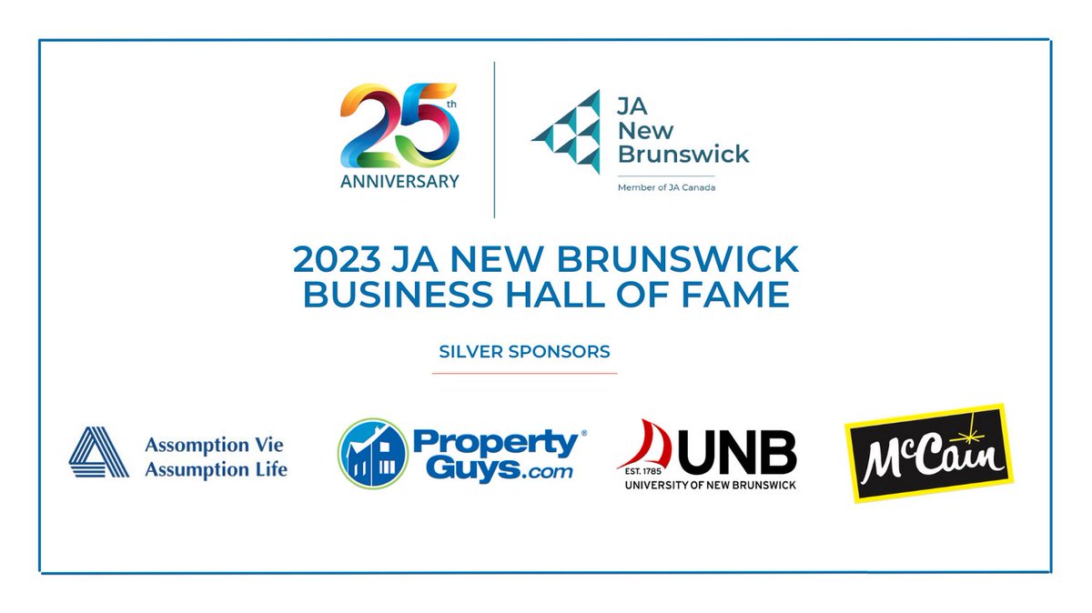 We are incredibly grateful to our Silver Sponsors of the JA New Brunswick Business Hall of Fame! Without their support JA New Brunswick wouldn't change as many lives as we do! 🚀

#successstartshere #weareJANB #nbproud #newbrunswick