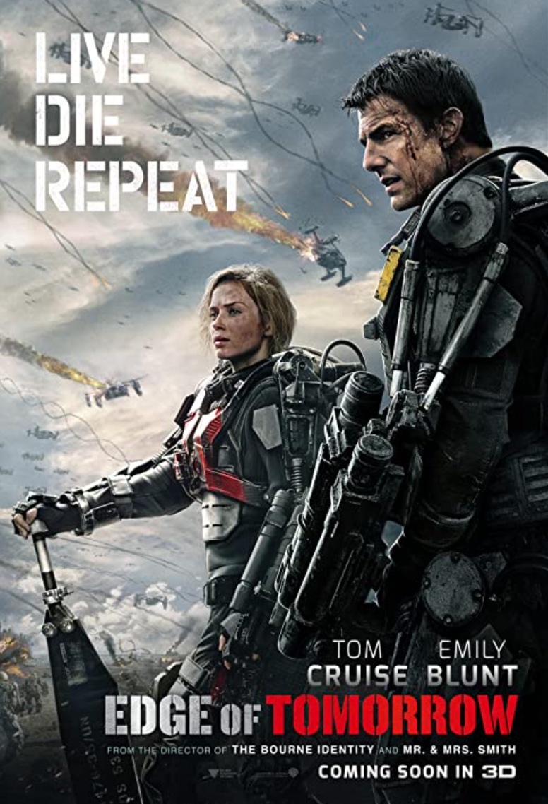 2014: #EdgeofTomorrow premieres! A soldier  (@TomCruise) and Special Forces warrior (#EmilyBlunt) are trapped in a time loop fighting aliens day after day after day! Live Die Repeat! @DougLiman #HiroshiSakurazaka #AllYouNeedIsKill #paradoxparkway #timetravel like and follow!
